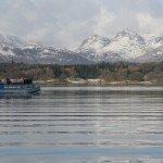 Langdales winter from Windermere
